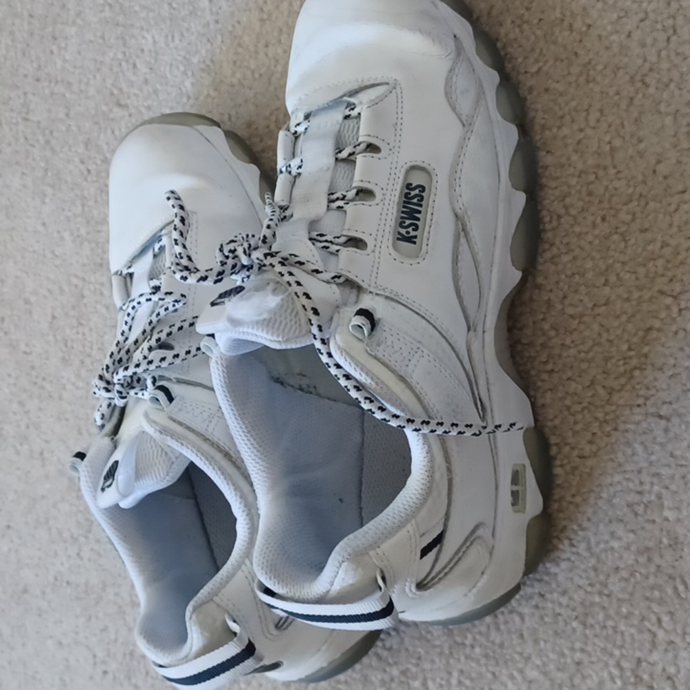 K-Swiss Leather Cali Trail White Walking Shoes Sneakers Y2K 90's Women's Size 8